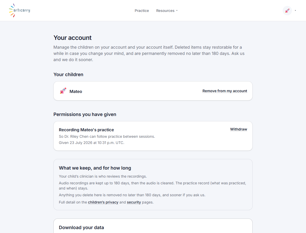 Step 1: Open your account page from the menu.
