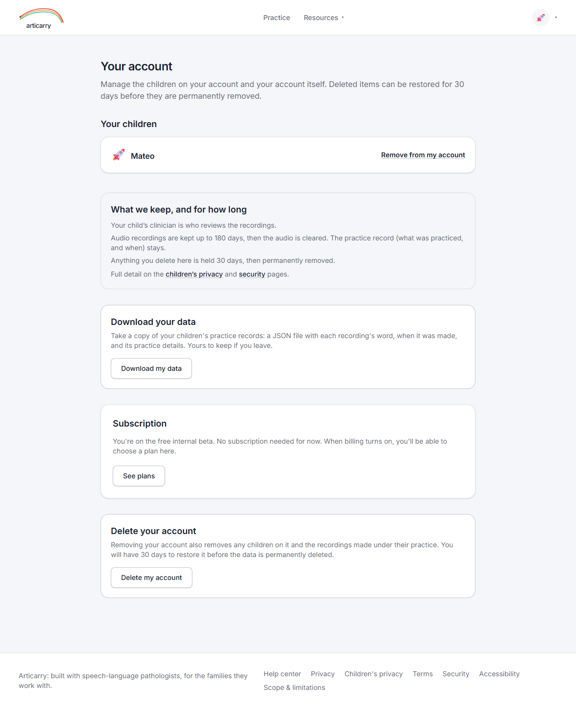 Step 1: Open your account page from the menu.