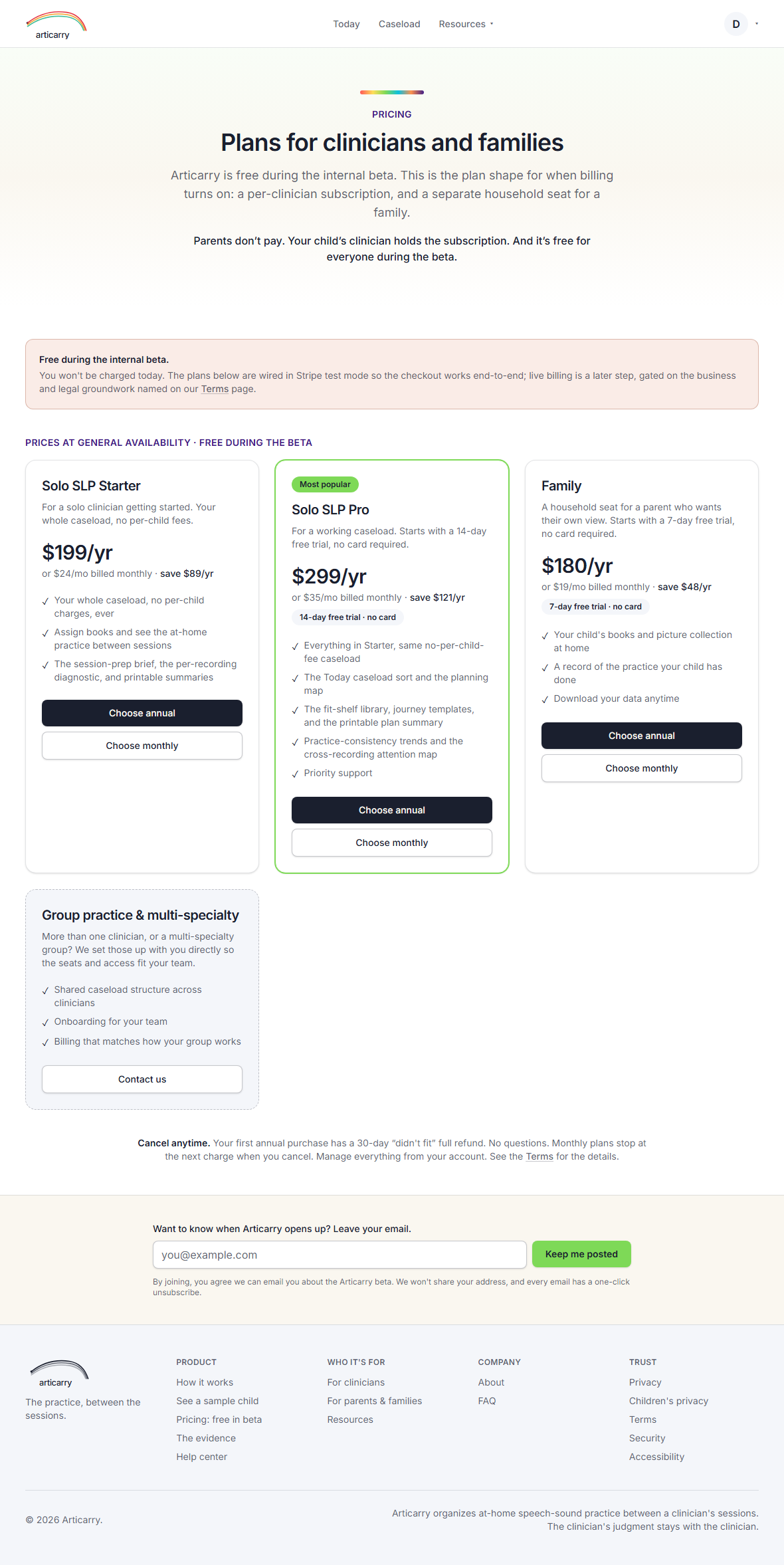 Step 1: See the plans on the pricing page.